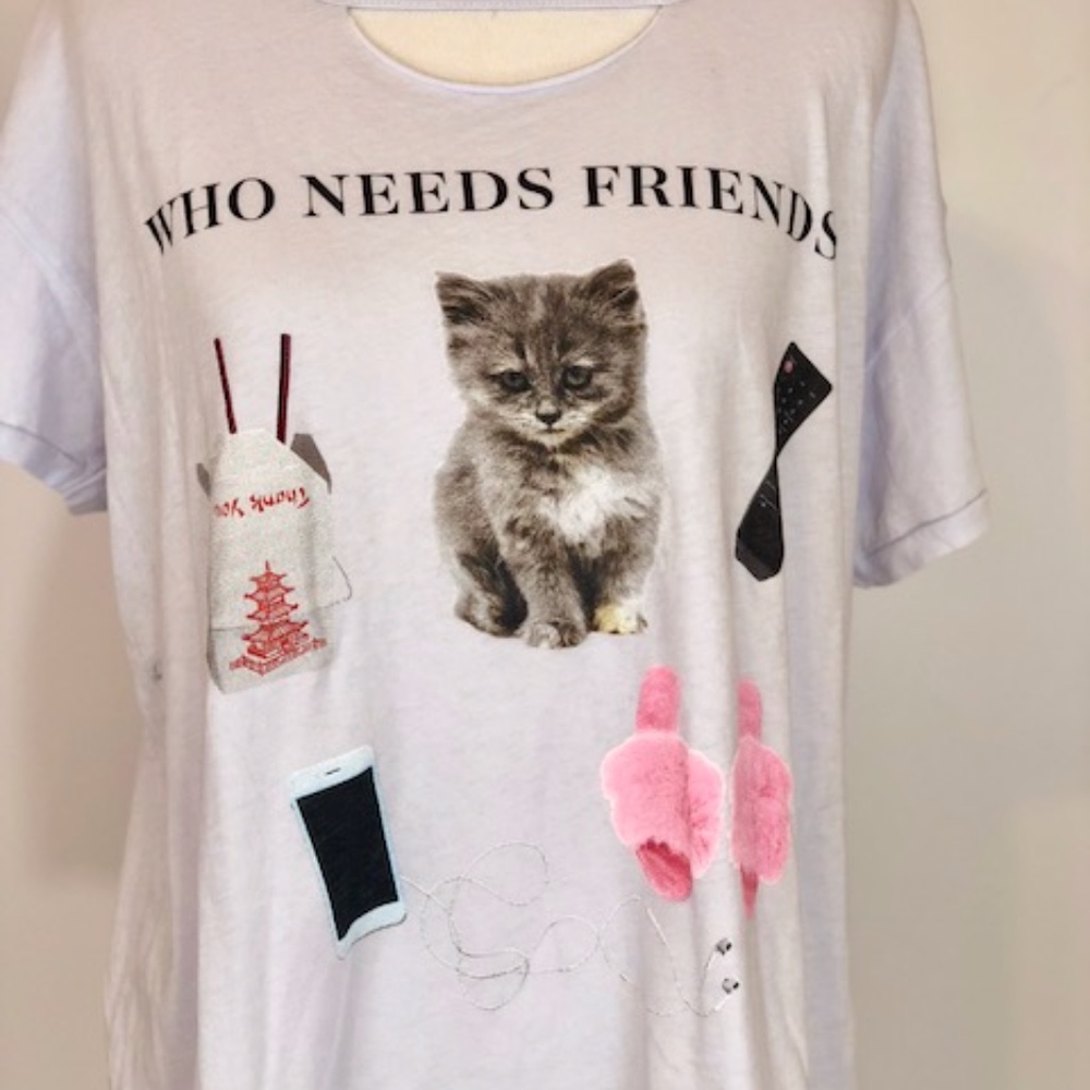 NWT Wildfox “Who Needs Friends” Top - Picture 2 of 6